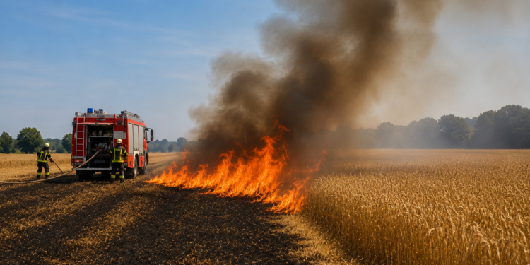 Erntebrände verhindern: Backhaus ruft zu besonderer Vorsicht auf